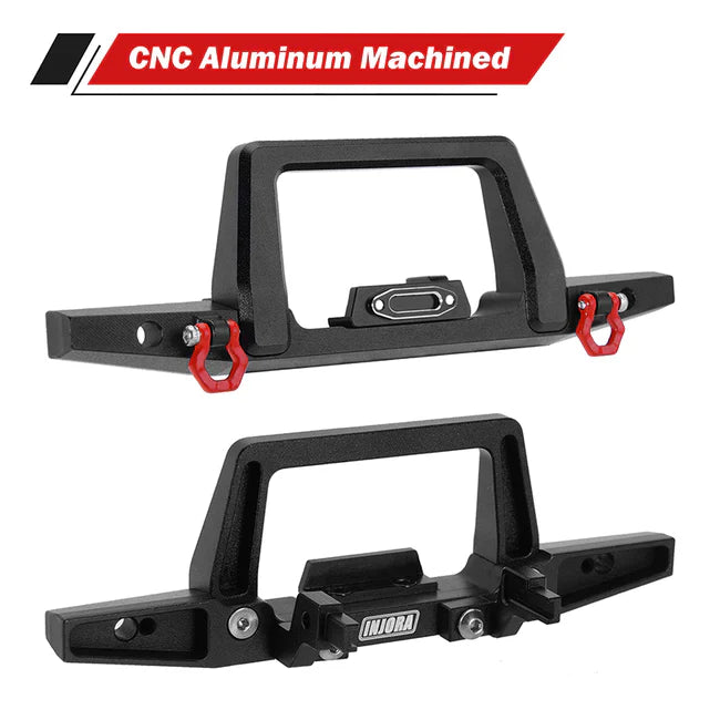 INJORA CNC Aluminum Front Rear Bumper for 1/18 TRX4M Defender - HeliDirect