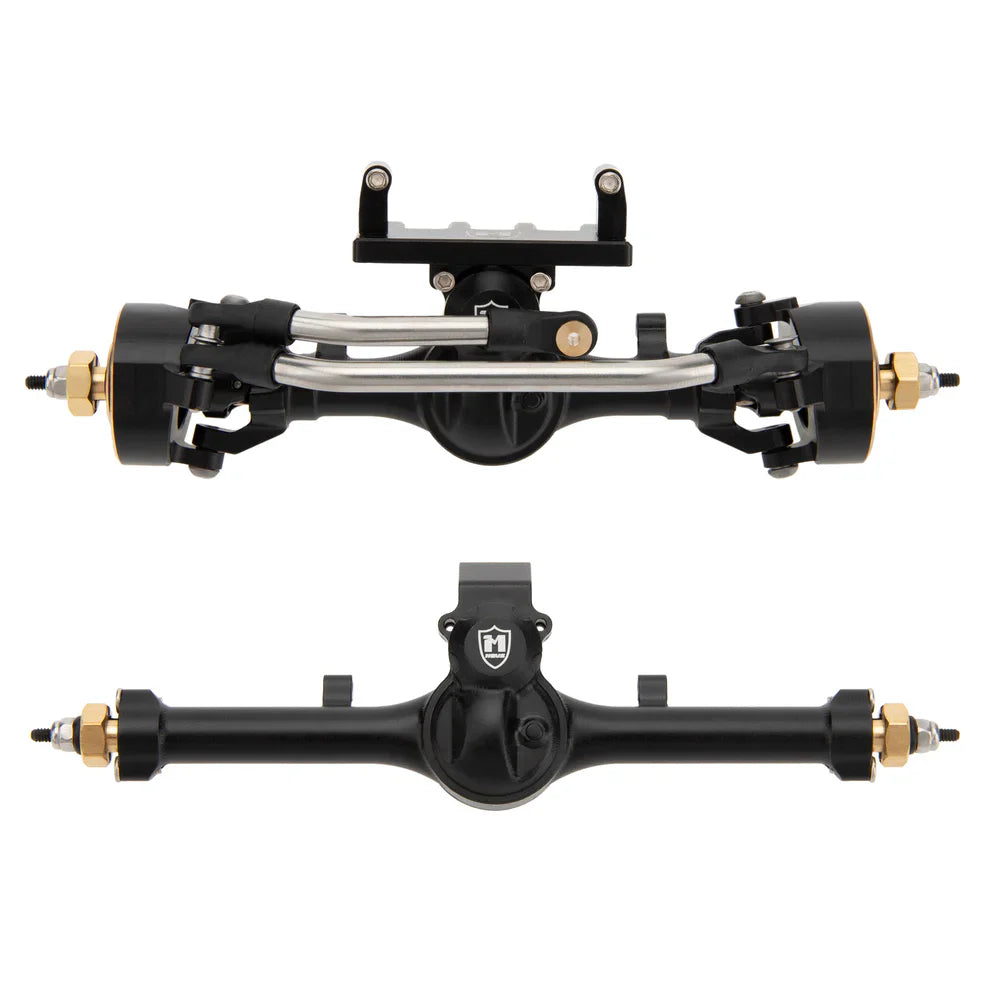 MEUS Racing SCX24 Metal V2 Isokinetic Front Rear Axles +5MM Isokinetic 3-Section CVD With 52° Steering Angle for 1/24 SCX24