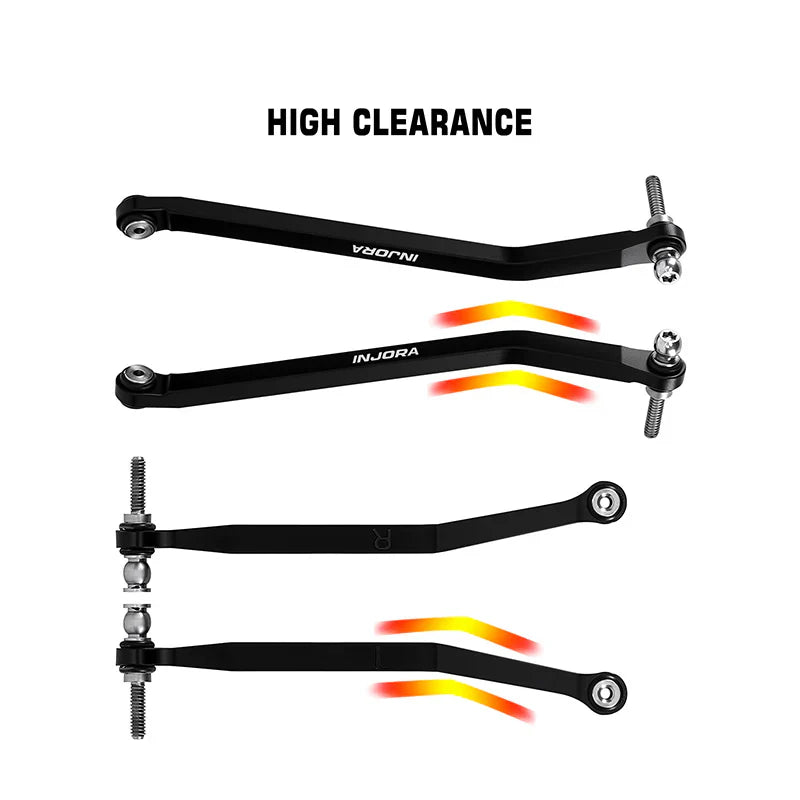 INJORA Aluminum High Clearance Chassis Links for 1/30 Axial SCX30
