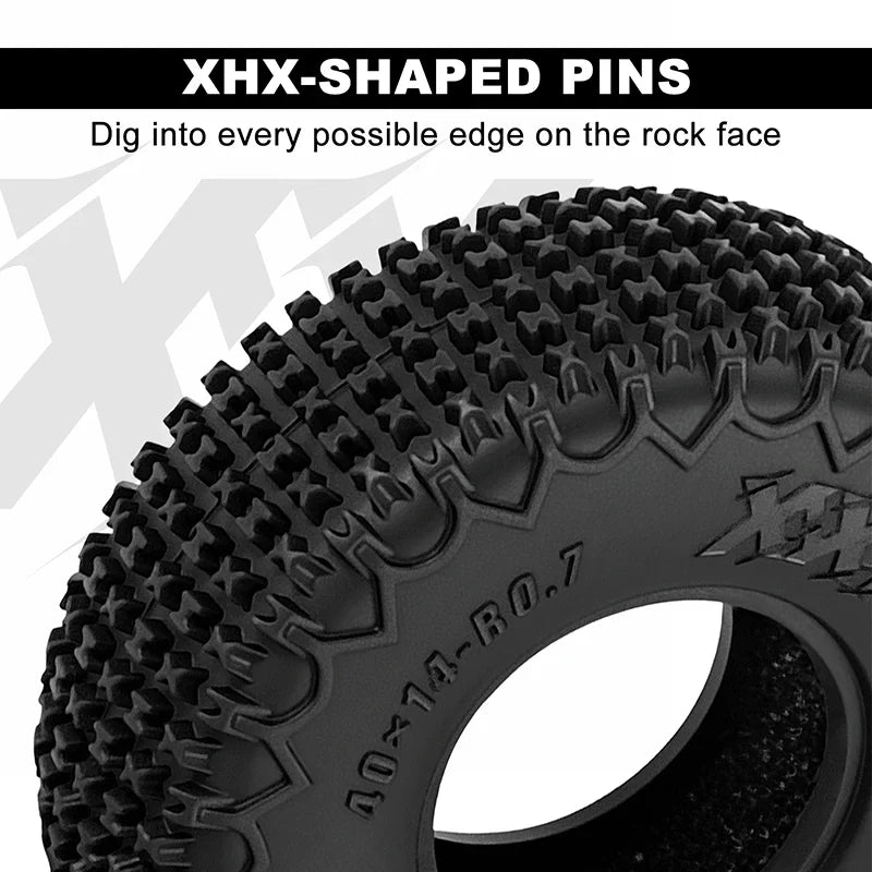 INJORA 0.7" 40*14mm XHX Pin Tires for 1/30 SCX30