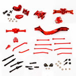 Aluminum Gear Box/Skid/Drive Shaft Front/Rear Axle/Skid Link/Shock/Chassis With Magnet Set for SCX30 Cars Upgrade Parts