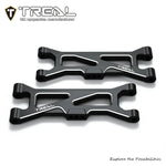 TREAL Aluminum 7075 CNC Machined Rear Lower Arms Set Suspension A-Arm Upgrades for Arrma 1/18 GRANITE GROM - BLACK