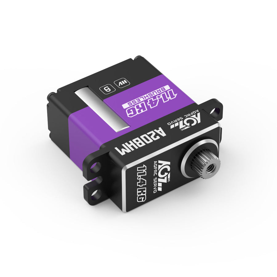 AGFRC 11.4kg Super Torque Brushless Motor Steel Gear CNC Programmable Mini Servo - HeliDirect