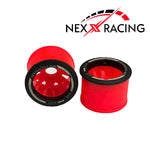 Nexx Racing “JUD” threaded carbon-fiber reinforced EVO Flanged Rear Wheels (2) pcs for Mini-Z (RED) (Copy)