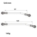 MEUS Racing Stainless Steel 324mm Wheelbase Chassis Links For 1/10 Axial Capra 1.9 UTB RC Crawlers