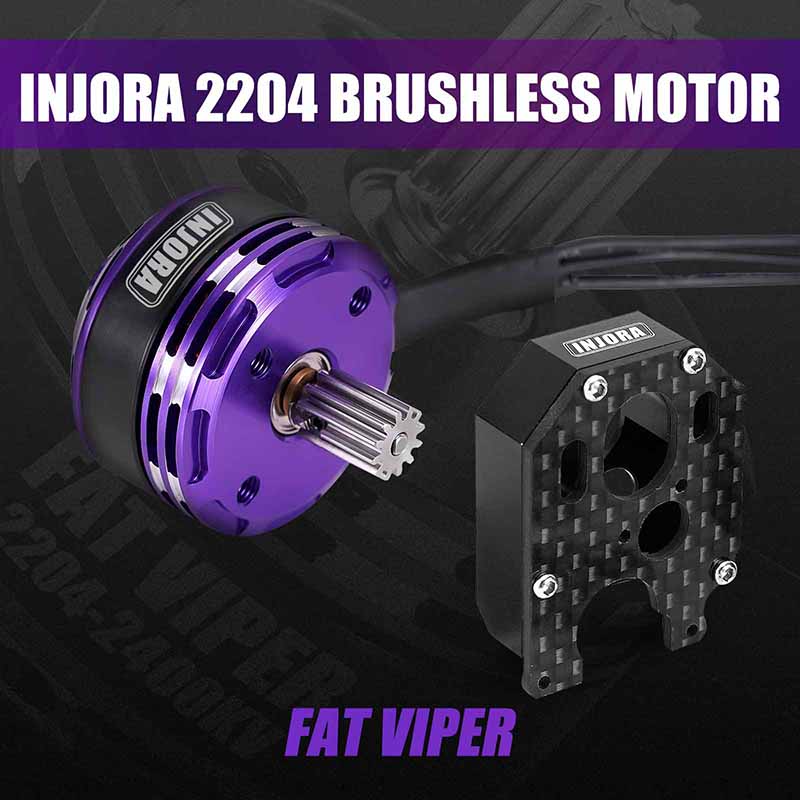 INJORA MBL32 G2 Waterproof Brushless ESC & 2204 Fat Viper Motor for 1/24 SCX24