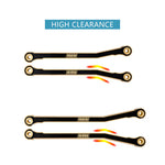 INJORA Black Brass High Clearance Chassis Links for 1/18 Redcat Ascent18