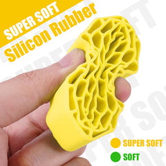 INJORA 1.3" 70*27mm Swamp Claw Tires & Silicone Rubber Inserts Combo (4) - Yellow (Super Soft)