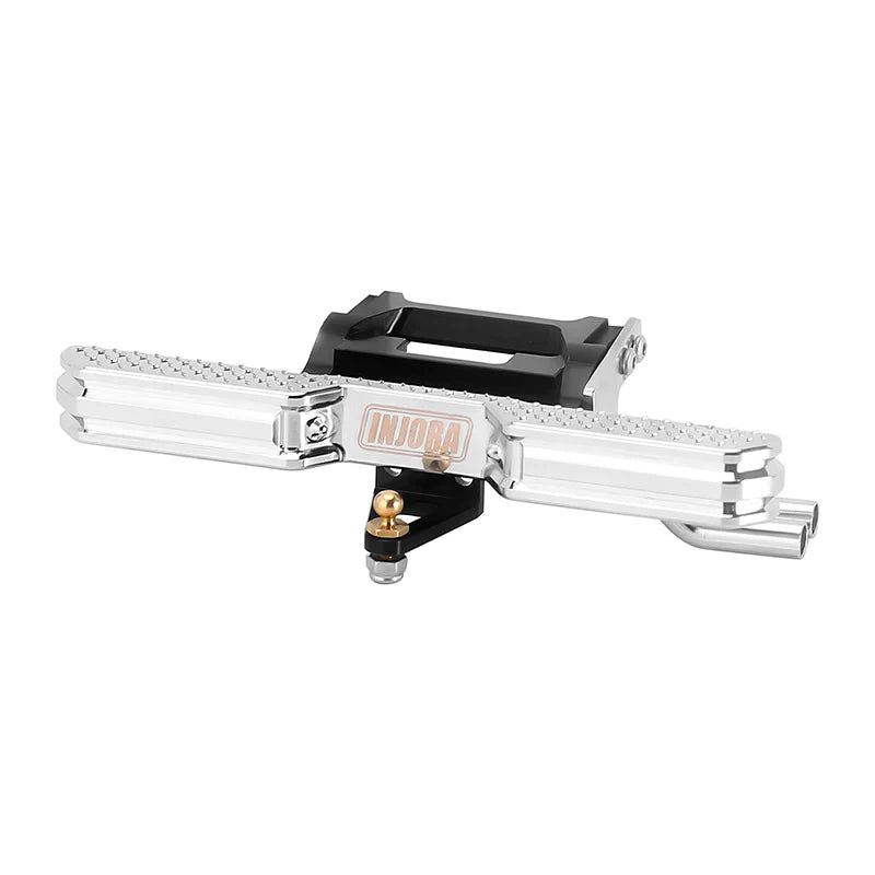 INJORA CNC Aluminum Front Rear Bumper With Dual Exhaust For 1/18 TRX4M High Trail F150 - HeliDirect