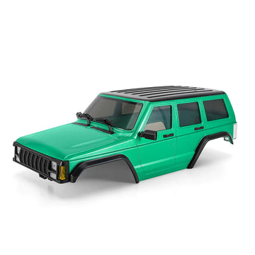 INJORA ABS Cherokee Body With Bumpers For 155mm 1/18 TRX4M Bronco Defender - GREEN