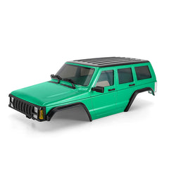 INJORA ABS Cherokee Body With Bumpers For 155mm 1/18 TRX4M Bronco Defender - GREEN