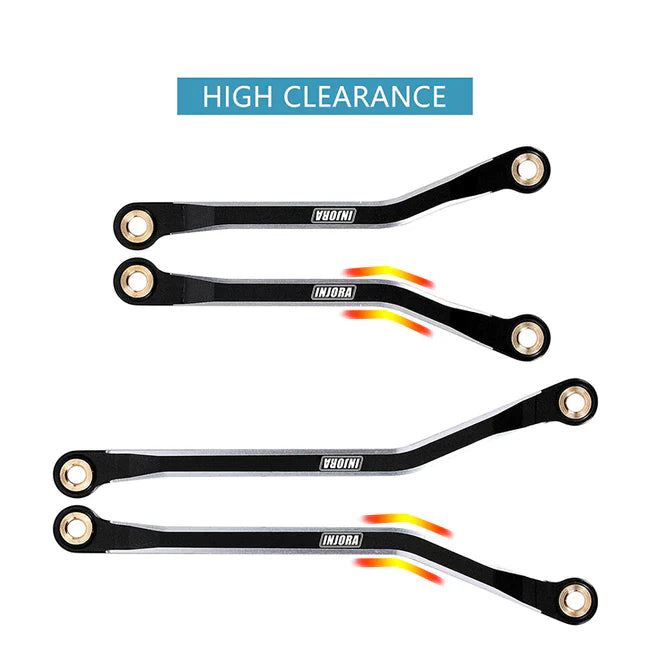 INJORA Aluminum High Clearance Chassis Links Set for 1/18 TRX4M - HeliDirect