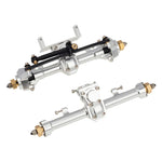 MEUS Racing CNC Aluminum Front and Rear Axle for SCX24 90081 C10 & SCX24 90081 C10 Jeep (Silver)