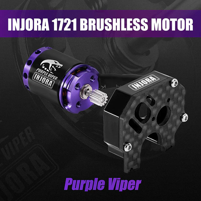 INJORA MBL32 G2 Waterproof Brushless ESC & 1721 Purple Viper Motor for 1/24 SCX24