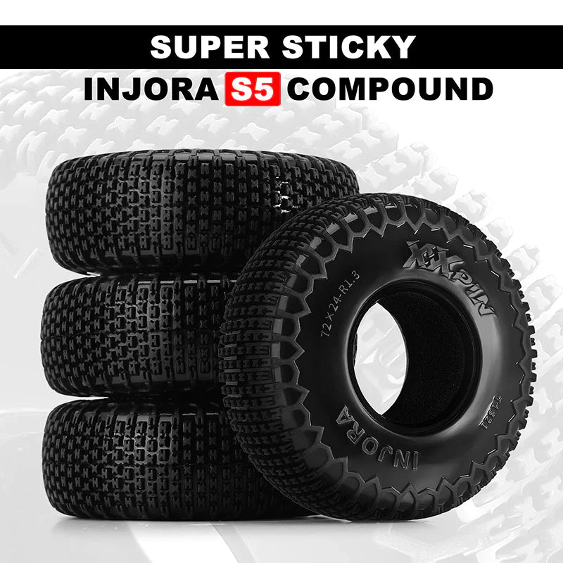 INJORA XHX Pin 1.3" Tires (4) (72*24mm) - HeliDirect