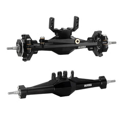 INJORA +4mm Diamond Axles With Lay Down Servo Mount & Links For 1/18 TRX4M - BLACK - HeliDirect