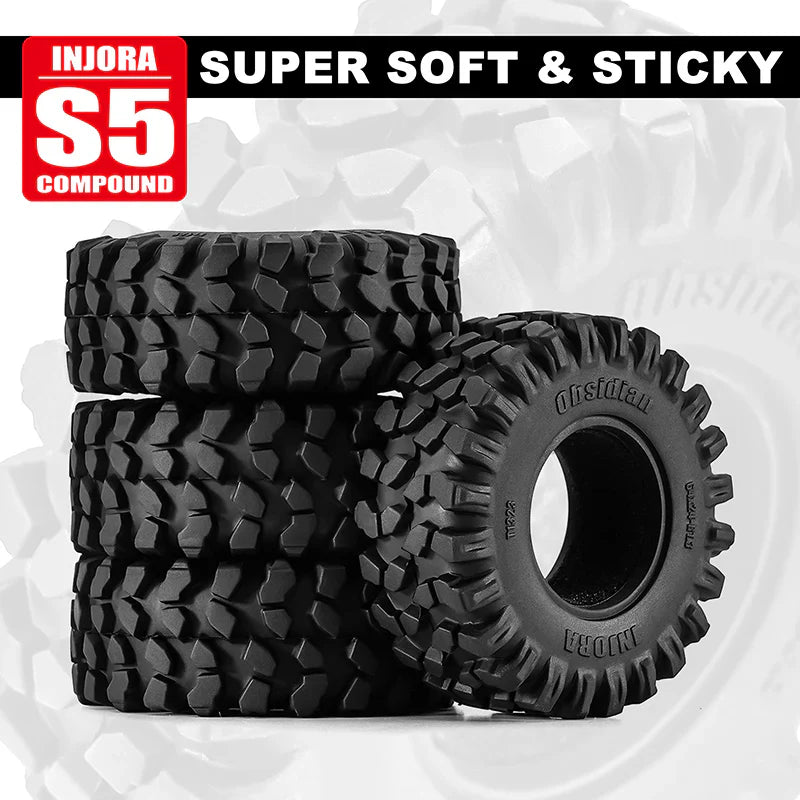 INJORA Obsidian 1.3" Rock Crawling Tires (4) (64*24mm)