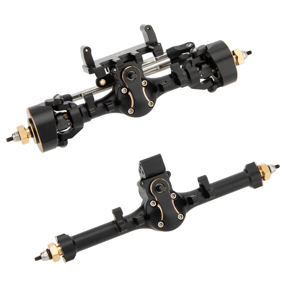 MEUS Racing SCX24 Metal V2 Isokinetic Front Rear Axles +5MM Isokinetic 3-Section CVD With 52° Steering Angle for 1/24 SCX24