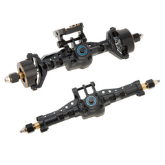 MEUS RACING  Brass + Aluminum CNC Upgraded Front and Rear Axle Assembly Kit TRX4M Axle for 1/18 TRX4M Upgrade (Black) - HeliDirect