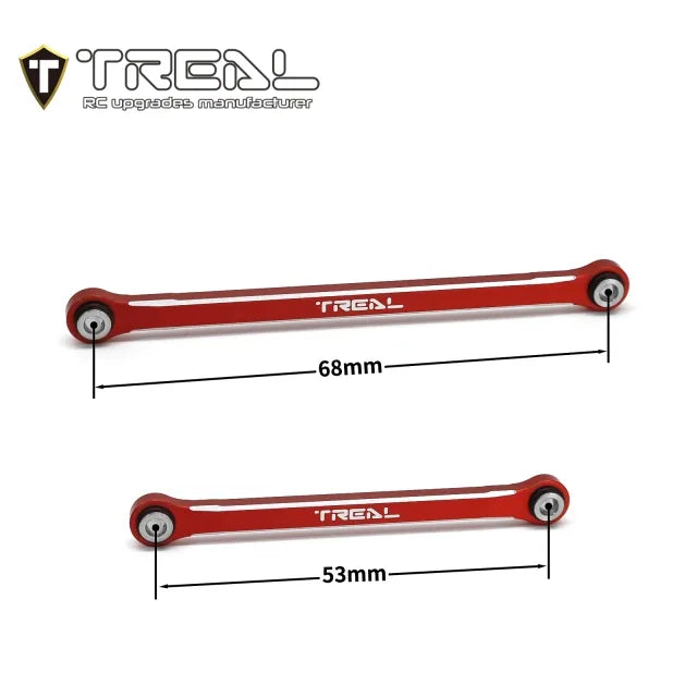 TREAL TRX-4M Lower Links Set (4pcs) Aluminum 7075 Lower Chassis 4-Links Upgrades 1/18 Scale - HeliDirect