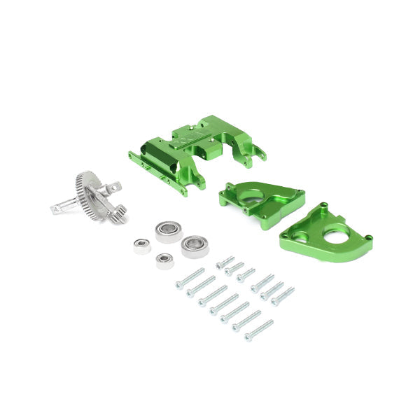 NexxRacing Machined Aluminium Alloy Gearbox Set SCX24 (GREEN) - HeliDirect