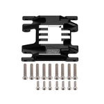 INJORA CNC Aluminium Skid Plate Transmission Mount For 1/18 TRX4M (Black) - HeliDirect