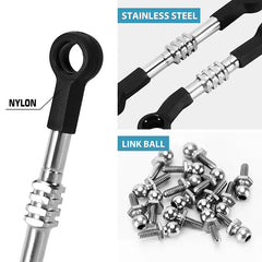 INJORA Adjustable Stainless Steel Links Set for 1/24 Losi Micro-B