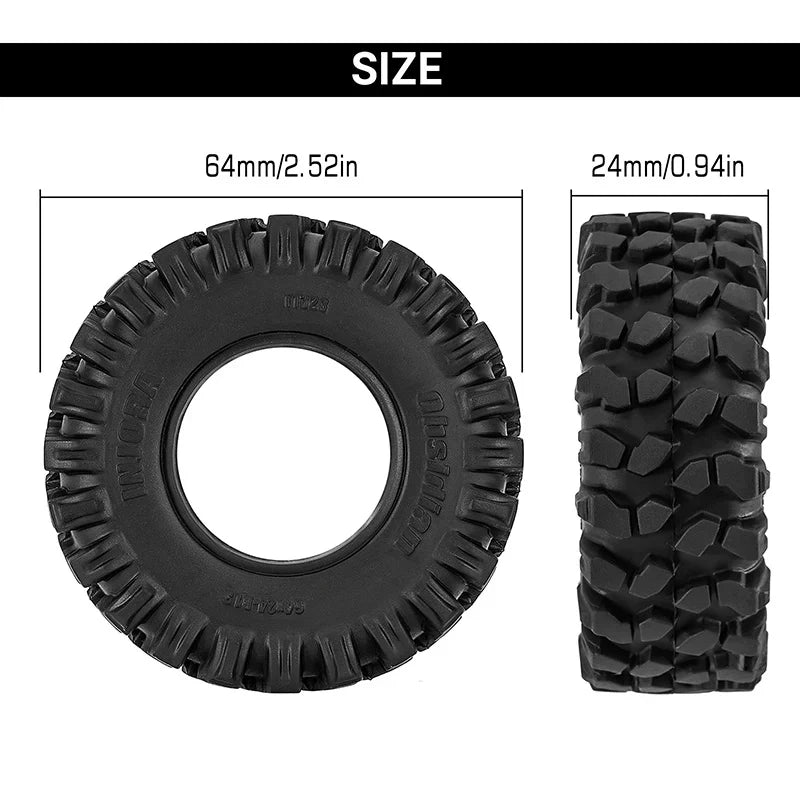 INJORA Obsidian 1.3" Rock Crawling Tires (4) (64*24mm)