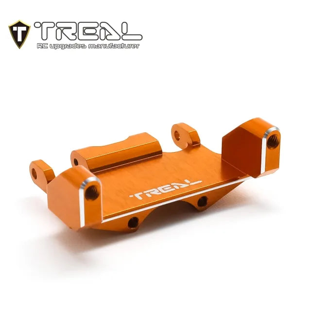 TREAL AX24 Aluminum 7075 Servo Mount Compatible with EMAX Servo for 1/24 Axial AX24 XC-1 4WS Crawler (ORANGE) - HeliDirect