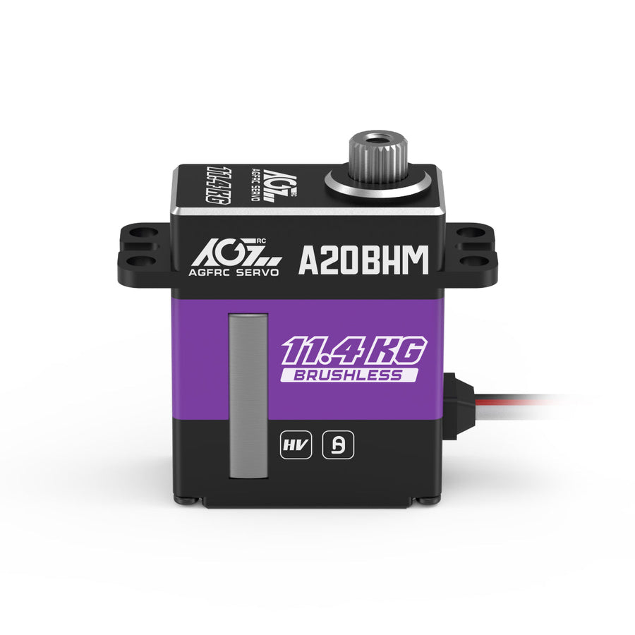AGFRC 11.4kg Super Torque Brushless Motor Steel Gear CNC Programmable Mini Servo - HeliDirect