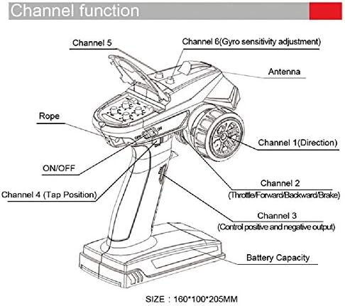 DUMBORC X6 6 Channel Surface Radio with Receiver P6FG Built-in Gyro