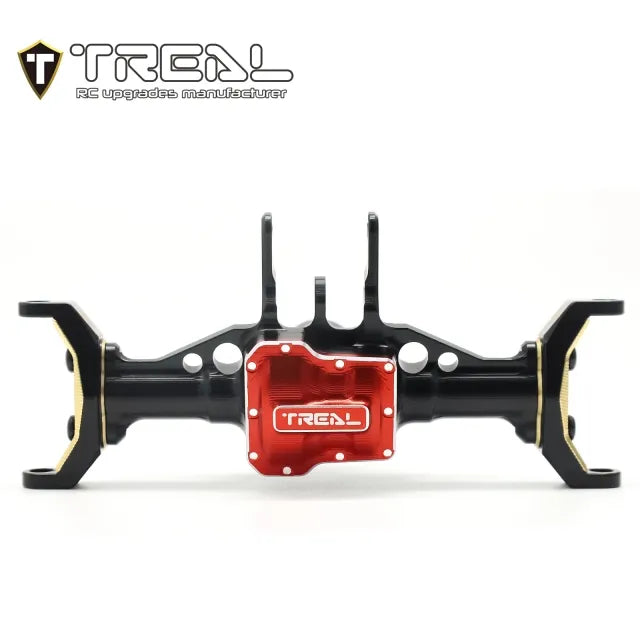 TREAL Aluminum 7075 Front Axle Housing w Brass C hubs Upgrades for 1/18 TRX-4M Defender Bronco - HeliDirect