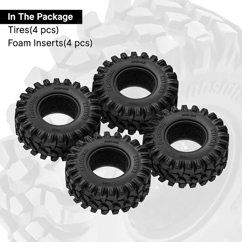 INJORA Obsidian 1.3" Rock Crawling Tires (4) (64*24mm)
