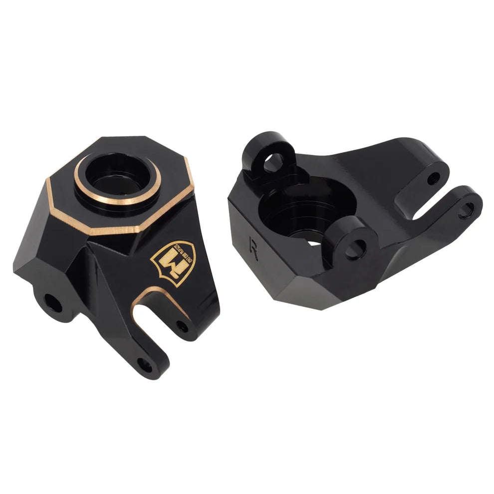 MEUS Racing Black Brass Steering Knuckles for 1/10 Axial SCX10 PRO & SCX10 III AR45 Upgrades Crawler