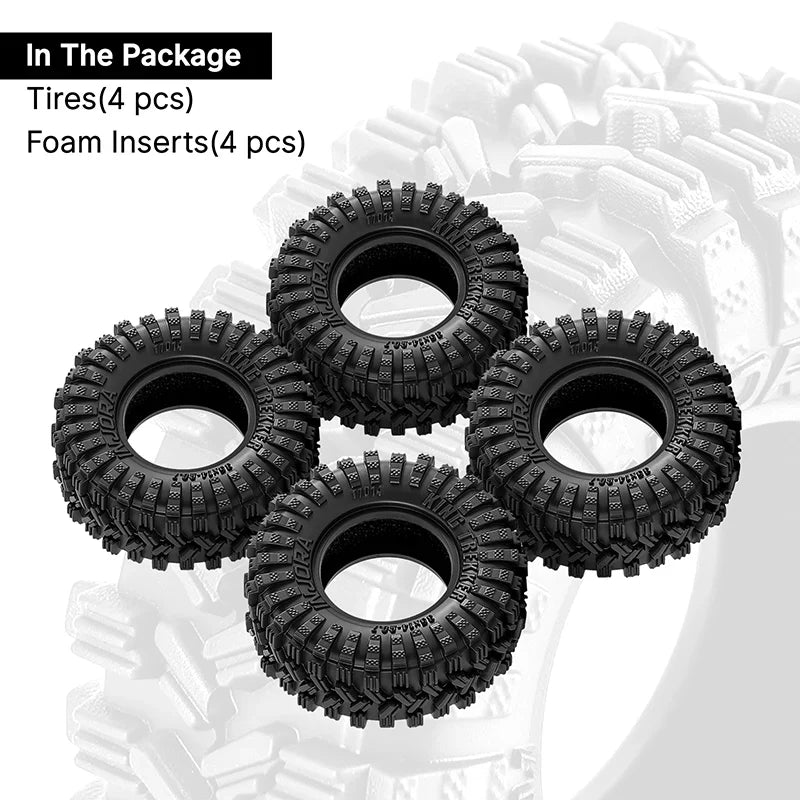 INJORA 0.7" 35*14mm King Trekker Tires for 1/30 SCX30