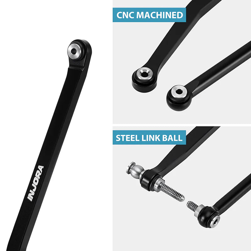 INJORA Aluminum High Clearance Chassis Links for 1/30 Axial SCX30