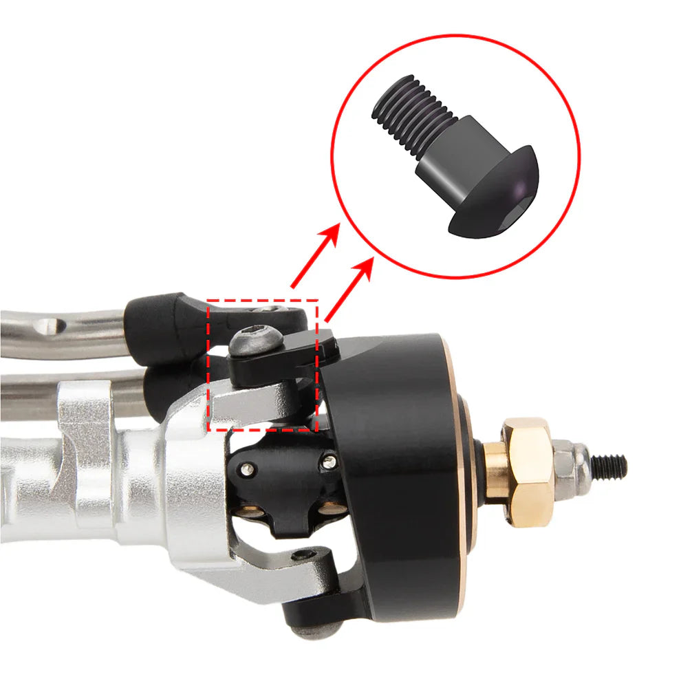 MEUS Racing SCX24 Metal V2 Isokinetic Front Rear Axles +5MM Isokinetic 3-Section CVD With 52° Steering Angle for 1/24 SCX24