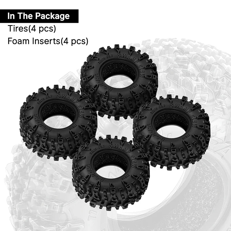 INJORA 0.7" 36*14mm Swamp Claw Tires for 1/30 SCX30