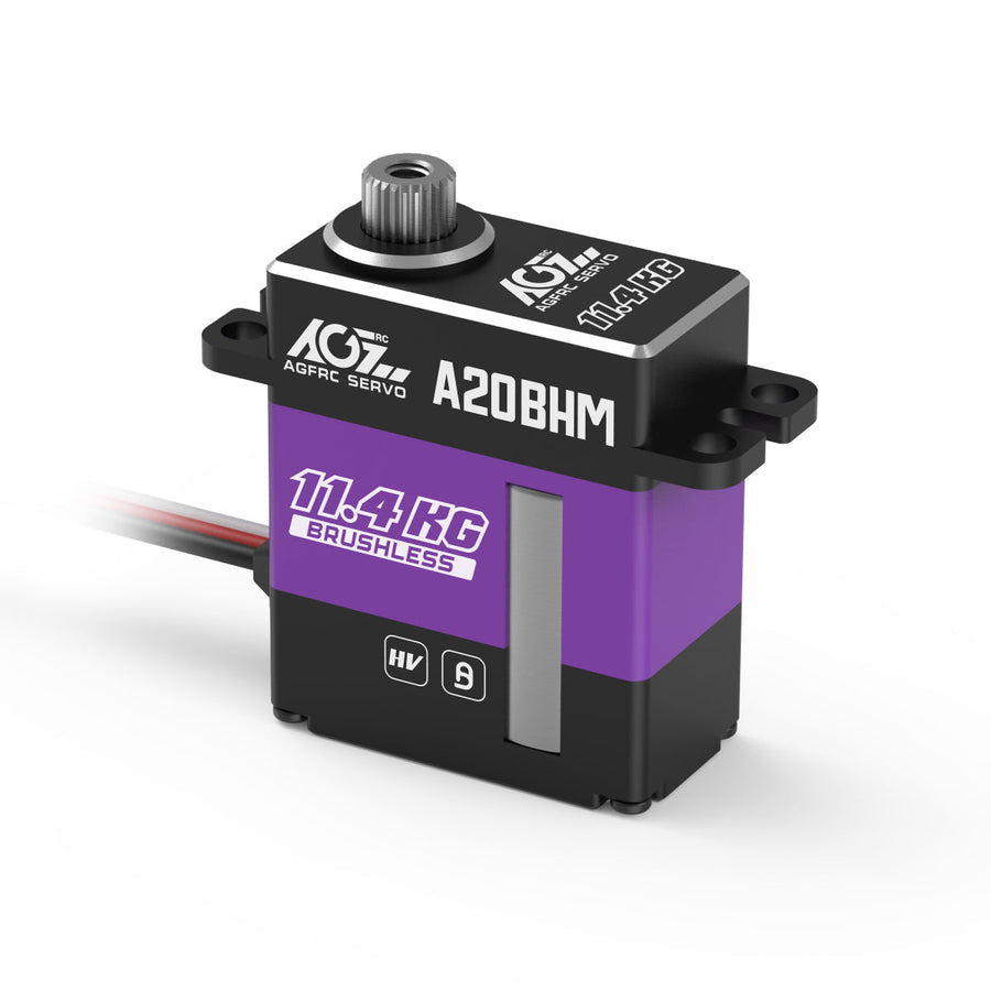 AGFRC 11.4kg Super Torque Brushless Motor Steel Gear CNC Programmable Mini Servo - HeliDirect