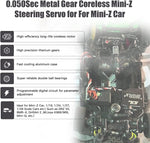 AGFRC 1.4KG Micro Programmable Coreless Digital RC Servo for Mini Z Car - Black
