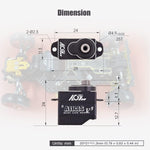 AGFRC 1.4KG Micro Programmable Coreless Digital RC Servo for Mini Z Car - Black