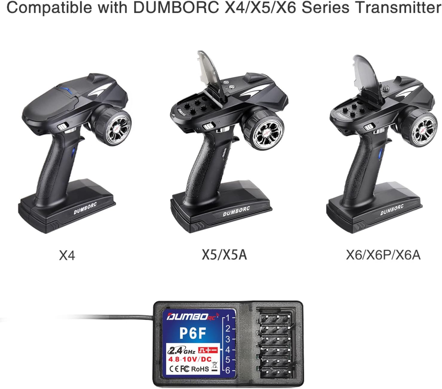 DUMBORC P6F 6 Channels 2.4GHz RC Receiver