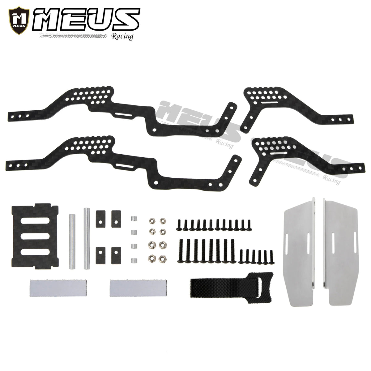 Meus Racing 1/18 RC Car Carbon Fiber LCG Chassis Frame Girder for TRAXAS TRX-4M 1/18 RC Crawler Car Upgrade Parts - HeliDirect
