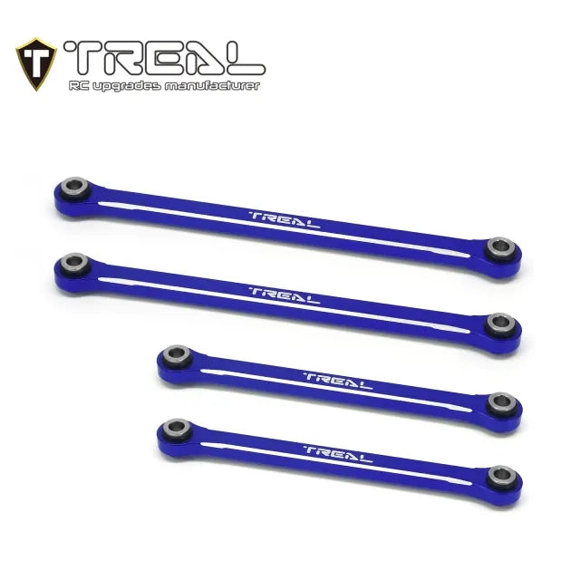 TREAL TRX-4M Lower Links Set (4pcs) Aluminum 7075 Lower Chassis 4-Links Upgrades 1/18 Scale - HeliDirect