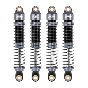 INJORA 59mm Long Threaded Oil Filled Shocks for 1/18 TRX4M (4pcs) - GREY - HeliDirect