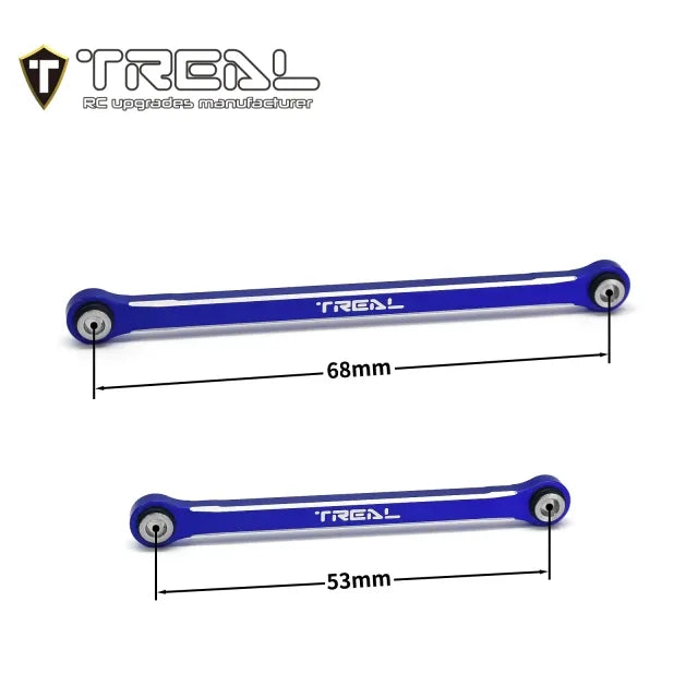 TREAL TRX-4M Lower Links Set (4pcs) Aluminum 7075 Lower Chassis 4-Links Upgrades 1/18 Scale - HeliDirect