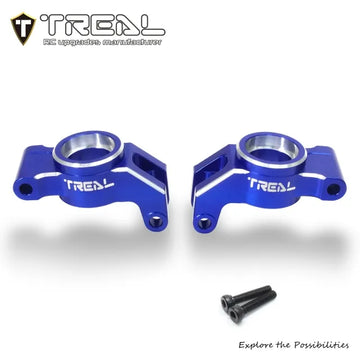 TREAL Aluminum 7075 Rear Hubs Carrier Set CNC Machined Upgrades for Arrma 1/18 GRANITE GROM - BLUE
