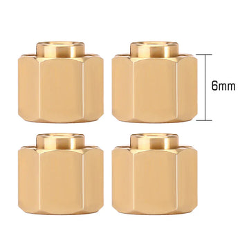 INJORA 4PCS 6mm Brass Wheel Hex Hub Extenders For 1/18 Redcat Ascent18 - HeliDirect