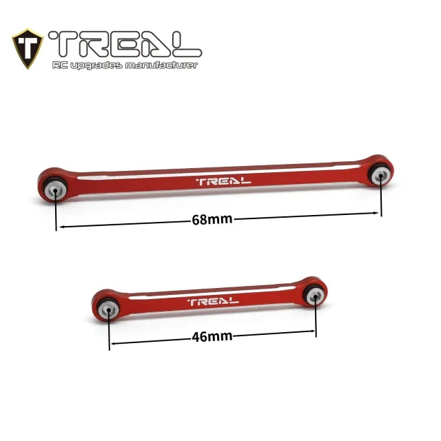 TREAL TRX-4M Upper Links Set (4pcs) Aluminum 7075 Upper Chassis 4-Links Upgrades 1/18 Scale - HeliDirect