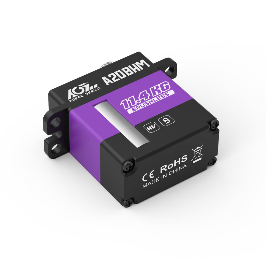 AGFRC 11.4kg Super Torque Brushless Motor Steel Gear CNC Programmable Mini Servo - HeliDirect